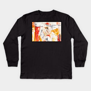 Abstract Painting With Oil Colors Kids Long Sleeve T-Shirt